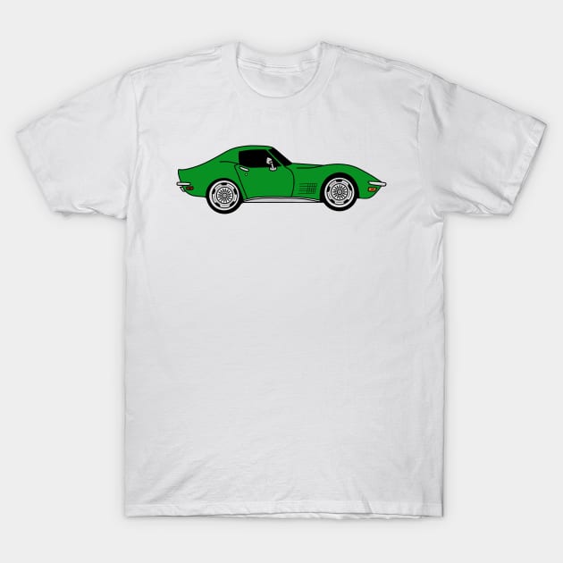 Elkhart Green C3 Corvette T-Shirt by ally1021